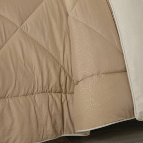 Gravel reversible textured Beige/Neutral Quilt