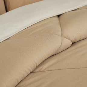 Gravel reversible textured Beige/Neutral Quilt