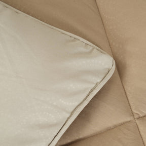 Gravel reversible textured Beige/Neutral Quilt