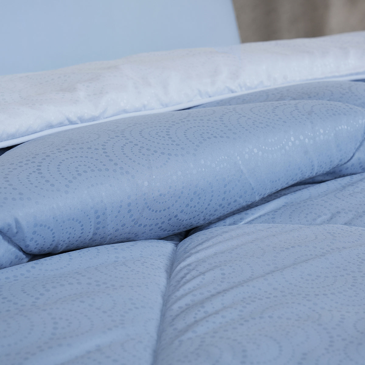 Gravel reversible textured Blue Quilt