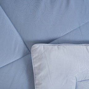 Gravel reversible textured Blue Quilt