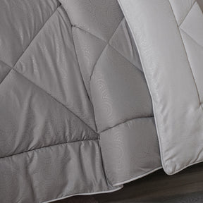 Gravel reversible textured Grey Quilt