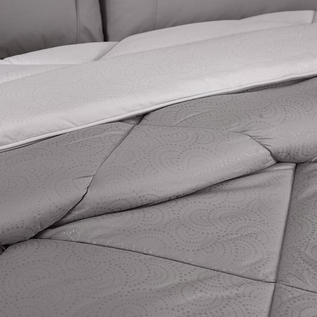Gravel reversible textured Grey Quilt