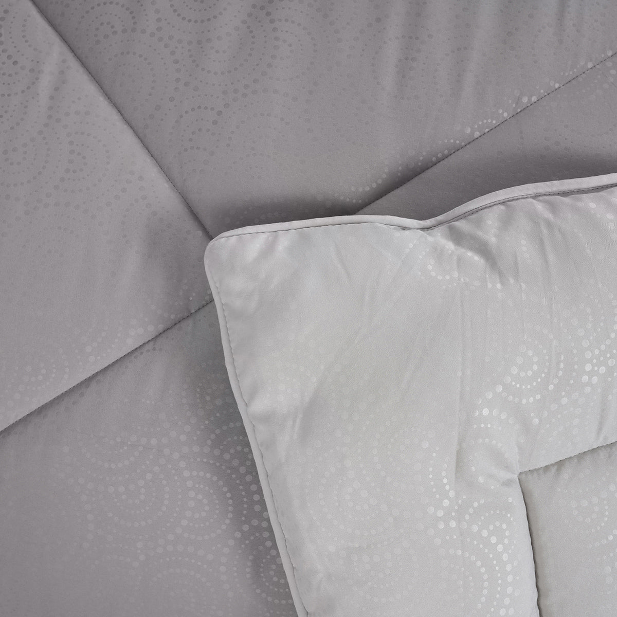 Gravel reversible textured Grey Quilt