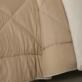 Gravel reversible textured Beige/Neutral Quilt
