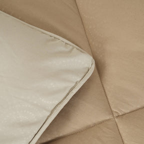 Gravel reversible textured Beige/Neutral Quilt