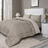 Gravel reversible textured Green Quilt