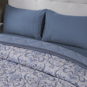 PBS Vintage Chic Dawson Quilt/Quilted Bed Cover Blue