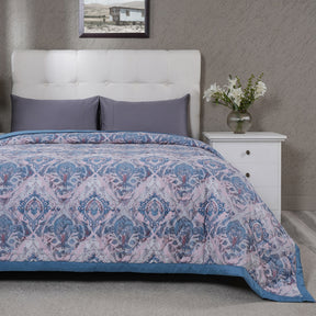 PBS Vintage Chic Edmund Quilt/Quilted Bed Cover Blue