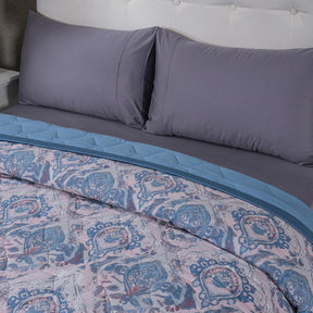 PBS Vintage Chic Edmund Quilt/Quilted Bed Cover Blue