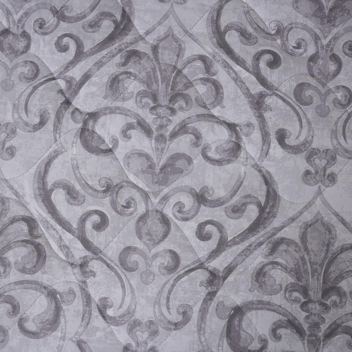 PBS Vintage Chic Dawson 6 Pcs Quilt Set /Quilted Bed Cover Grey