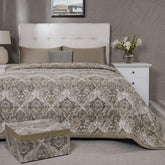 PBS Vintage Chic Edmund 6 Pcs Quilt Set /Quilted Bed Cover Beige