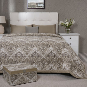 PBS Vintage Chic Edmund 6 Pcs Quilt Set /Quilted Bed Cover Beige