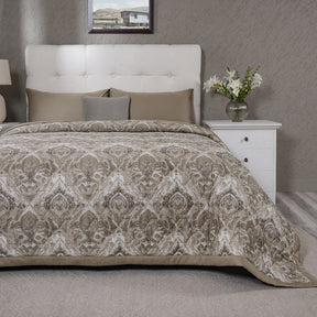PBS Vintage Chic Edmund 6 Pcs Quilt Set /Quilted Bed Cover Beige