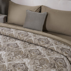 PBS Vintage Chic Edmund 6 Pcs Quilt Set /Quilted Bed Cover Beige