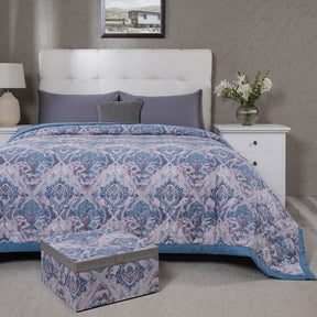 PBS Vintage Chic Edmund 6 Pcs Quilt Set /Quilted Bed Cover Blue