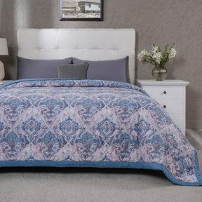 PBS Vintage Chic Edmund 6 Pcs Quilt Set /Quilted Bed Cover Blue
