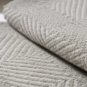 Rurban Elegance Fine Bone 100% Cotton 1PC Throw Grey