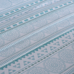 Hermosa Sensory Bloom Lennon 100% Cotton Printed Bed Sheet with Pillow Case Blue