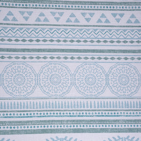 Hermosa Sensory Bloom Lennon 100% Cotton Printed Fitted Sheet with Pillow Case Blue