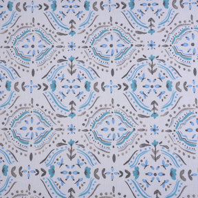 Hermosa Sensory Bloom Gareth 100% Cotton Printed Bed Sheet with Pillow Case Blue