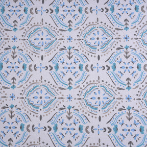 Hermosa Sensory Bloom Gareth 100% Cotton Printed Fitted Sheet with Pillow Case Blue