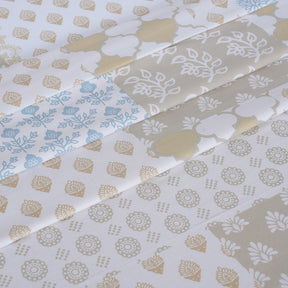 Hermosa Sensory Bloom Jude 100% Cotton Printed Bed Sheet with Pillow Case Yellow