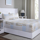 Hermosa Sensory Bloom Jude 100% Cotton Printed Fitted Sheet with Pillow Case Yellow