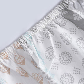 Hermosa Sensory Bloom Jude 100% Cotton Printed Fitted Sheet with Pillow Case Yellow