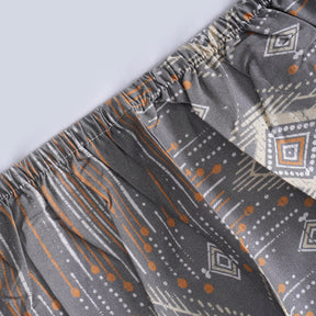 Hermosa Sensory Bloom Allegra 100% Cotton Printed Fitted Sheet with Pillow Case Orange