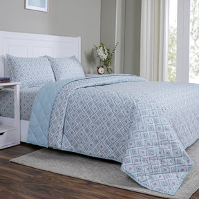 Hermosa Sensory Bloom Jude Quilt Blue