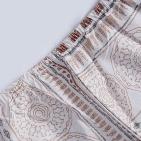 Hermosa Sensory Bloom Lennon 100% Cotton Printed Fitted Sheet with Pillow Case Peach