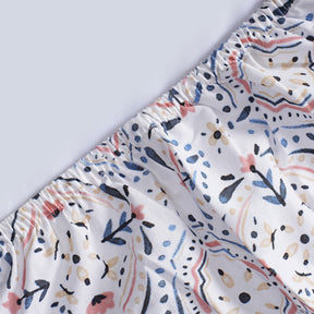 Hermosa Sensory Bloom Gareth 100% Cotton Printed Fitted Sheet with Pillow Case Orange