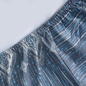 Hermosa Sensory Bloom  100% Cotton Printed Fitted Sheet with Pillow Case Blue