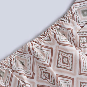 Hermosa Sensory Bloom  100% Cotton Printed Fitted Sheet with Pillow Case Peach