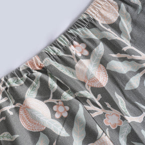 Sensory Bloom Granada 100% Cotton Green Fitted Sheet with Pillow Case