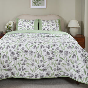 Sensory Bloom Myrtille extremely Cozy Green Quilt