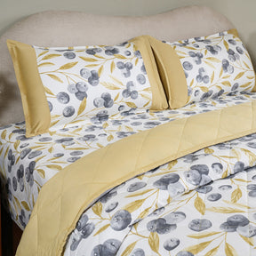 Sensory Bloom Myrtille extremely Cozy Mustard Quilt
