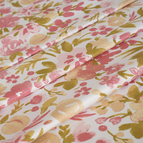 Sensory Bloom Zesty 100% Cotton Pink Bed Sheet with Pillow Case
