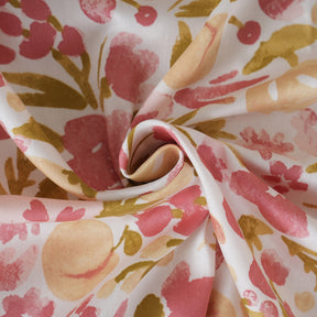 Sensory Bloom Zesty 100% Cotton Pink Bed Sheet with Pillow Case