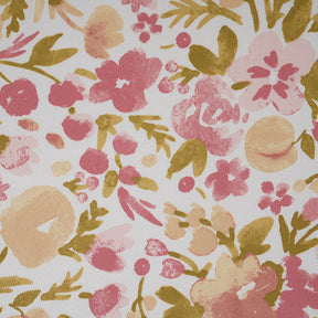 Sensory Bloom Zesty 100% Cotton Pink Fitted Sheet with Pillow Case