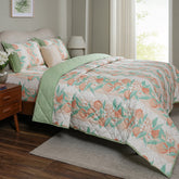 Sensory Bloom Colorsplash 4 pcs Peach Quilt Set