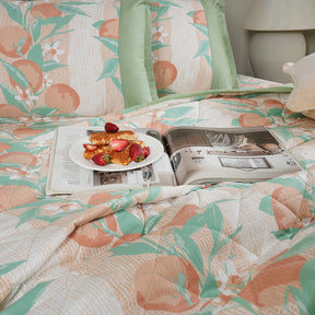 Sensory Bloom Colorsplash 4 pcs Peach Quilt Set