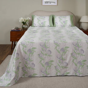 Sensory Bloom Colorsplash 100% Cotton Lilac Bed Sheet with Pillow Case