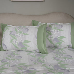 Sensory Bloom Colorsplash 100% Cotton Lilac Bed Sheet with Pillow Case