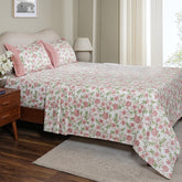 Sensory Bloom Blooming Petals 100% Cotton Pink Bed Sheet with Pillow Case