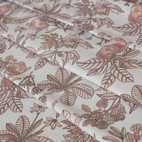 Sensory Bloom Fruity Foliage Pink Bed Sheet with Pillow Case