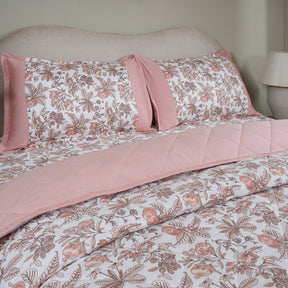 Sensory Bloom Fruity Foliage extremely Cozy Pink Quilt