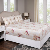 Sensory Bloom Everbloom 100% Cotton Peach Fitted Sheet with Pillow Case