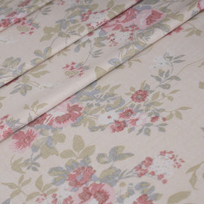 Sensory Bloom Flowerland 100% Cotton Red Bed Sheet with Pillow Case